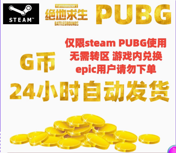 PUBG绝地求生11200g币CDK 商城充值点券余额金币激活兑换码吃鸡皮